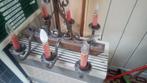 luster met hout en smeedwerk, Antiek en Kunst, Ophalen