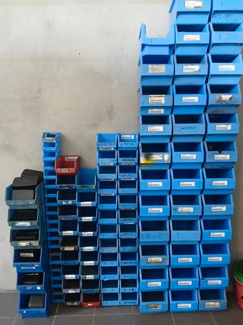 Magazijn bakken 157 stuks, Doe-het-zelf en Bouw, Kratten en Dozen, Gebruikt, Bak of Kist, Minder dan 50 cm, Minder dan 35 cm, Minder dan 40 cm