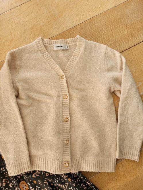 Crèmekleurige cardigan - Filou - maat 122 (7 jaar), Kinderen en Baby's, Kinderkleding | Maat 122, Gebruikt, Meisje, Trui of Vest