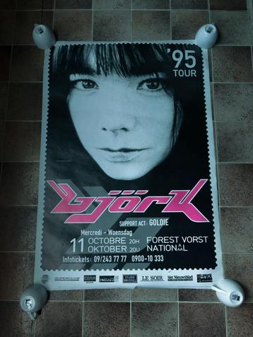 Concertposter Björk 1995 Vorst Nationaal, Enlèvement ou Envoi, Rectangulaire vertical, A1 jusqu'à A3, Comme neuf