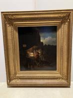 clair obscur, huile sur bois 17 é ec. flamande, Enlèvement