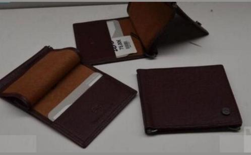 2 Porte-billets NATHAN BAUME/Pince à Billets/Nouveau/80euros, Handtassen en Accessoires, Portemonnees, Nieuw, Overige merken, Bruin