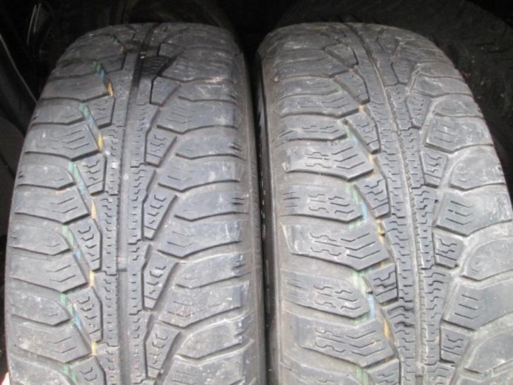 4 Pneus hiver sur jantes + 4 Enjoliveurs, Auto-onderdelen, Banden en Velgen, Banden en Velgen, Winterbanden, 15 inch, Overige