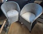 2 Fauteuil en osier avec coussins, Ophalen, Gebruikt