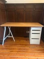 Bureau Ikea - plateau Anffallare - tréteaux Lerberg, Ophalen, Zo goed als nieuw, Bureau