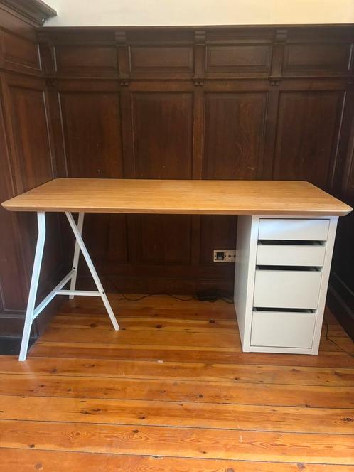Bureau Ikea - plateau Anffallare - tréteaux Lerberg, Huis en Inrichting, Bureaus, Zo goed als nieuw, Bureau, Ophalen