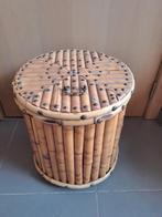 vintage bamboe opbergmand, Antiek en Kunst, Ophalen