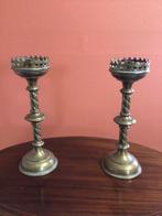 Antieke kopere kandelaars, Antiquités & Art, Antiquités | Bougeoirs, Enlèvement, Cuivre ou Bronze