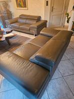 Natuzzi lederen zetel (2 stuks), Enlèvement, Utilisé, Deux personnes, Cuir