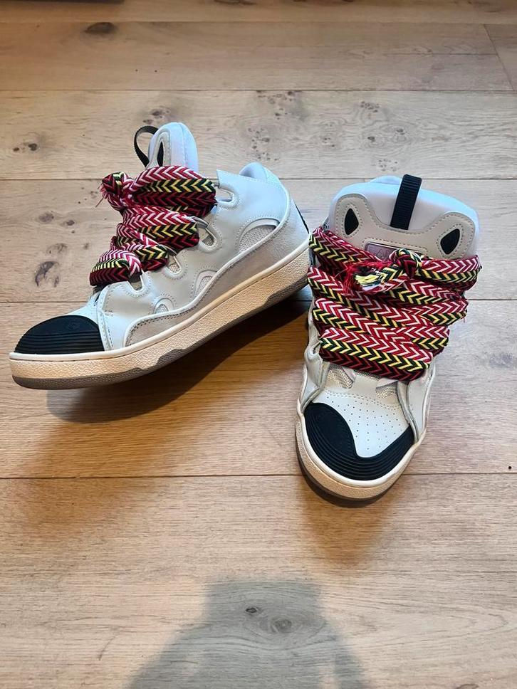 Lanvin Curb Sneaker, Kleding | Heren, Schoenen, Zo goed als nieuw, Sneakers, Wit, Ophalen of Verzenden