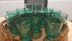 13 verres en verre fumé vert - Arcoroc France (prix forfaita, Maison & Meubles, Cuisine | Vaisselle, Comme neuf, Enlèvement ou Envoi