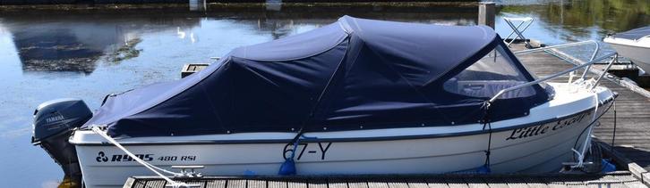 Sloep RYDS 480 met trailer, Watersport en Boten, Sloepen, Gebruikt, 10 tot 30 pk, Buitenboordmotor, Benzine, Polyester, Ophalen