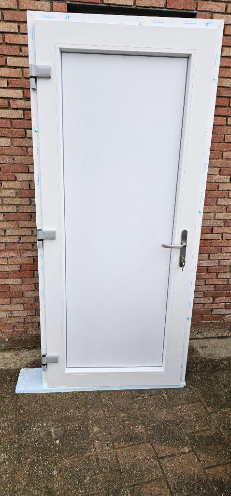 Deur PVC, Doe-het-zelf en Bouw, Deuren en Vliegenramen, Nieuw, Buitendeur, 215 cm of meer, 80 tot 100 cm, Kunststof, Ophalen