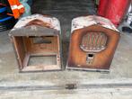 2 identieke antieke radio kasten, Antiek en Kunst, Ophalen of Verzenden