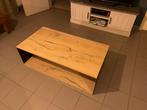 Salontafel zwart/eik, Huis en Inrichting, Kasten |Televisiemeubels, Ophalen, Zo goed als nieuw, Metaal