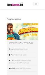 Ticket Ouskonva Maurizo Morina Namur, Tickets en Kaartjes, Theater | Cabaret en Komedie, Eén persoon, Februari