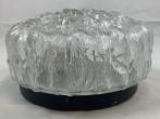 Vintage plafondlamp jaren 60 van ijsglas lamp plafonniere, Verzenden, Zo goed als nieuw