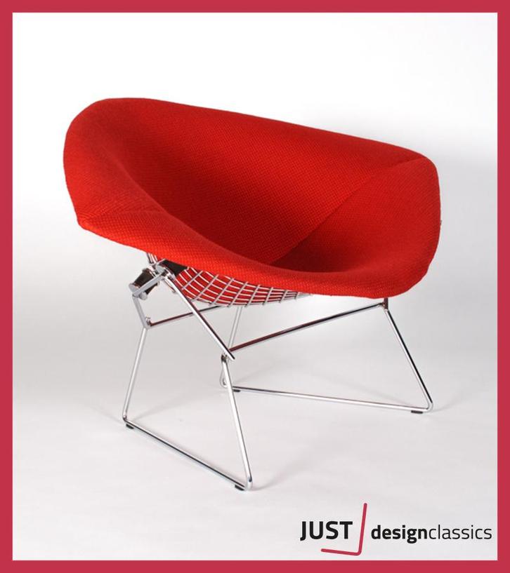 Knoll Bertoia Large Diamond Chair (voorraad:7), Maison & Meubles, Fauteuils, Comme neuf, Enlèvement