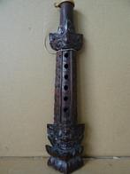 Vintage flûte anneau flûte bande Bali sculpture sur bois, Antiquités & Art, Curiosités & Brocante, Enlèvement ou Envoi