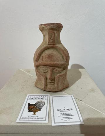 Replica van een oude Griek Terracotta Achilles - 14 cm beschikbaar voor biedingen