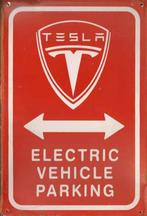 Plaque murale en métal rouillée Tesla Electric Vehicle Parki, Enlèvement ou Envoi