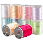 Satijnkoord 2 mm pastelkleuren - 10x50 meter, Verzenden