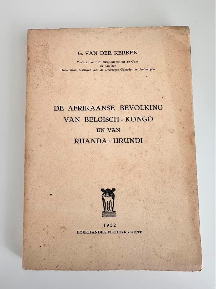 Antropologisch boek bevolking Congo 1952 van Antropoloog, Antiek en Kunst, Kunst | Niet-Westerse kunst, Verzenden
