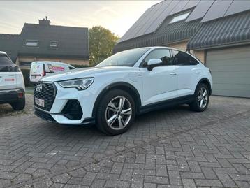 Audi Q3 Sportback 45 TFSIe Hybride - 245 pk ( BTW - Wagen), Auto's, Automaat, Zwart, Leder en Stof, Wit