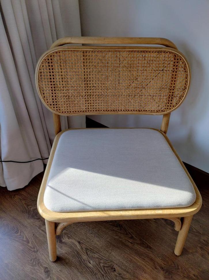 Stoel in riet en eik, Antiek en Kunst, Antiek | Meubels | Stoelen en Sofa's, Ophalen