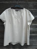 Ulla Popken : Ecru Linnen Bloes in Maat 50/52, Beige, Maat 46/48 (XL) of groter, Ulla Popken, Ophalen of Verzenden