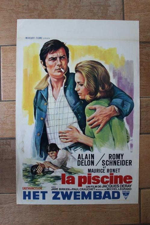 filmaffiche Alain Delon La piscine Romy Schneider filmposter, Collections, Posters & Affiches, Comme neuf, Cinéma et TV, A1 jusqu'à A3