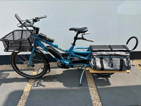 Elektrische fiets YUBA SPICY CURRY V3 Cargo City Blue, Fietsen en Brommers, Elektrische fietsen, Zo goed als nieuw, Ophalen
