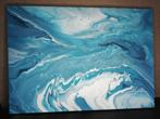 Abstract modern acryl canvas - 50*70cm - blue wave, Antiek en Kunst, Kunst | Schilderijen | Modern, Ophalen