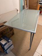 Table bureau verre mat, Huis en Inrichting, Bureaus, Ophalen, Zo goed als nieuw, Bureau
