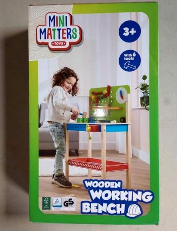 Houten speelwerkbank van mini matters NIEUW  beschikbaar voor biedingen