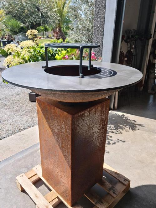 Barbecue in cortenstaal - plancha, Tuin en Terras, Vuurtafels, Nieuw, Ophalen