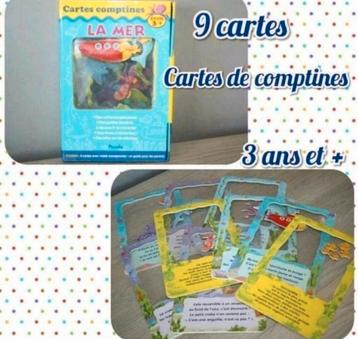 Cartes de comptines pour enfant de 3 ans et plus beschikbaar voor biedingen
