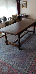 Vol eiken Eettafel, Huis en Inrichting, Ophalen, 200 cm of meer, 50 tot 100 cm, Zo goed als nieuw