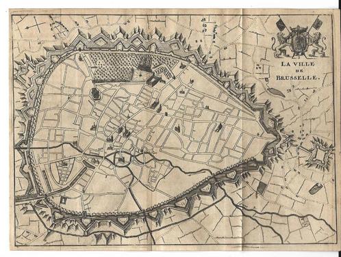 1711 - plan de Bruxelles / Brussel stadsplan, Livres, Atlas & Cartes géographiques, Envoi