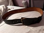 Magnifique ceinture  sapeur pompier  gros cuir noir superbe, Noir, Ceinture