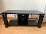 Tv meubel zwart, 25 à 50 cm, Moins de 100 cm, Comme neuf, Verre