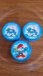 Smurfen snoepdoosjes uit het jaar 2018 doormeter 7,5 cm, Verzamelen, Ophalen of Verzenden, Zo goed als nieuw, Overige typen