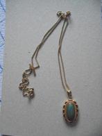 Magnifique pendentif avec pierre de malachite verte, Vert, Utilisé, Enlèvement ou Envoi, Pierre ou Minéral
