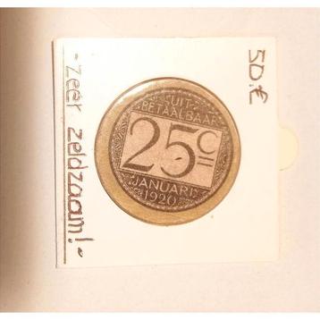 25 Cent 1915 noodgeld Gent Zeldzame staat