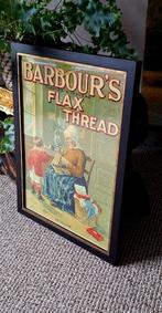 Toonbankreclame van Barbour's Flax Thread, vlasgaren Ierland, Ophalen of Verzenden, Gebruikt, Reclamebord