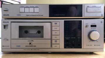 Vintage Philips cassettedeck F6430+ Tuner F2434 + handleidin beschikbaar voor biedingen