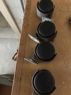 4 wieltjes, Doe-het-zelf en Bouw, Zwenkwielen, Ophalen of Verzenden, Gebruikt