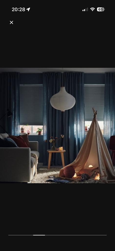 IKEA TREDANSEN elektrische plisse, Huis en Inrichting, Stoffering | Gordijnen en Lamellen, Wit, Ophalen