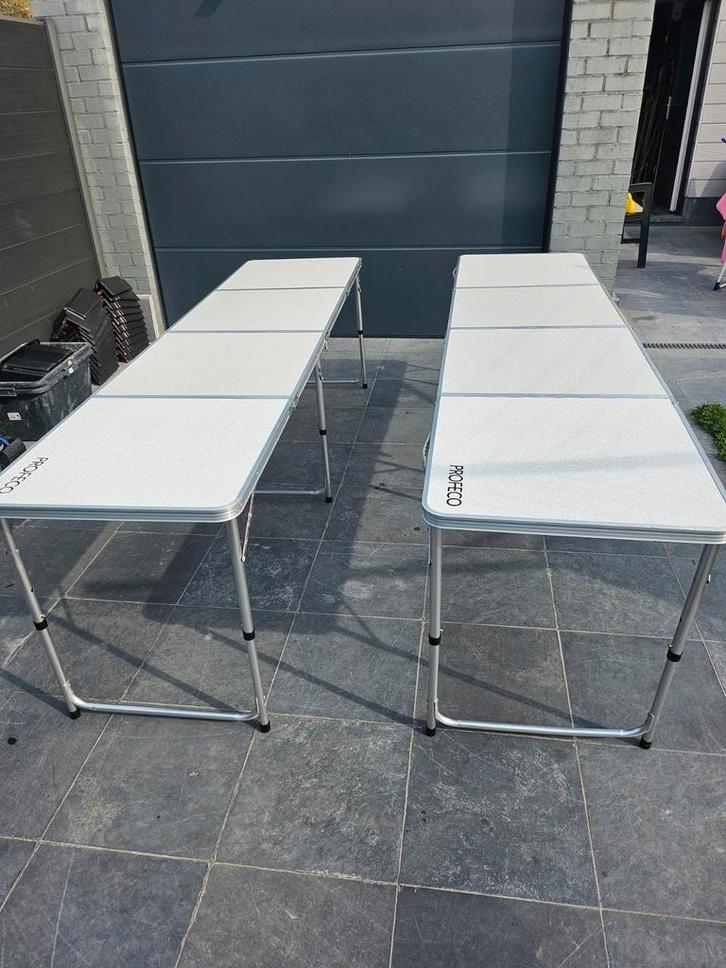 2 stuks kampeer/behangtafel  tafel xxl 240x60, Caravans en Kamperen, Kampeermeubelen, Zo goed als nieuw, Ophalen