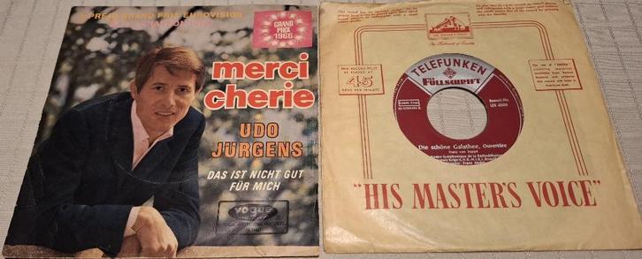 2 Duitstalige singles, Cd's en Dvd's, Vinyl Singles, Gebruikt, Single, Overige genres, 7 inch, Ophalen of Verzenden